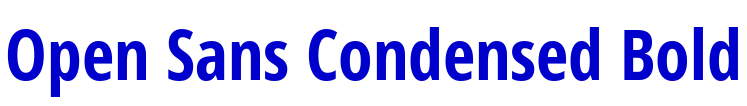 Open Sans Condensed Bold font